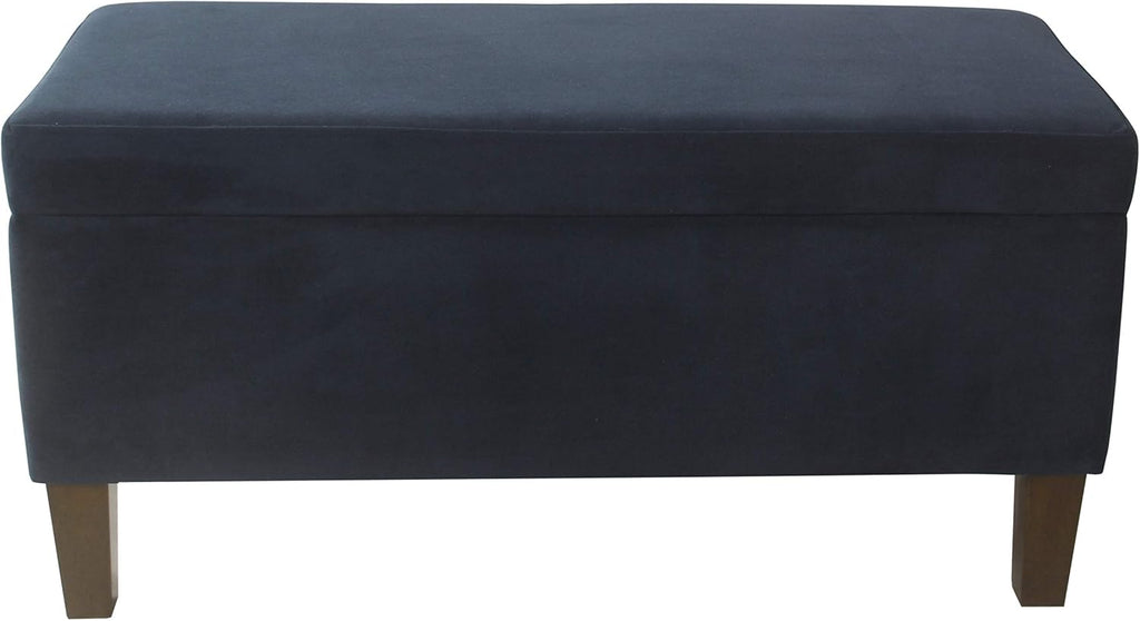 36" Storage Ottoman Bench with Hinged Lid - Navy