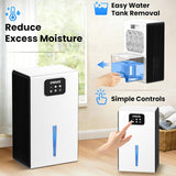 Dehumidifier, 1000 sq.ft Quiet Dehumidifiers for Home Bedroom Bathroom Basement with 95oz Water Tank, Sleep Mode