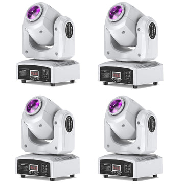 DJ Lights Moving Head 8 Color 8 GOBO Stage Lighting LED Spotlight by DMX and Sound Activated Control for Wedding DJ