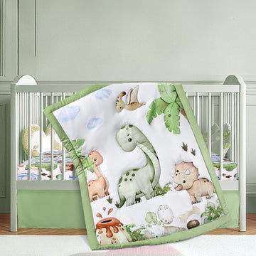 3 Pcs Dinosaur Baby Crib Bedding Set for Boy