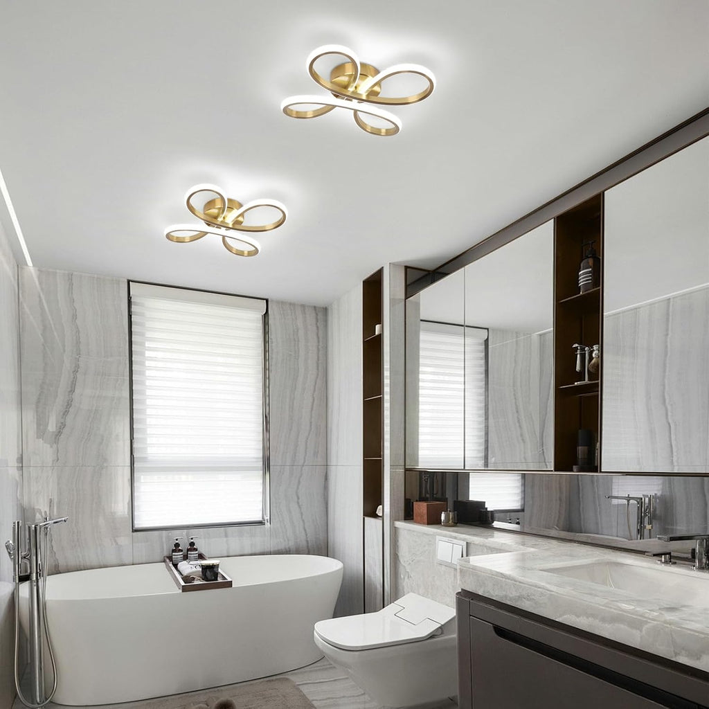 Modern LED Ceiling Light, 6000K Semi Flush Mount Ceiling Light Fixture, Modern Ceiling Lights Bedroom Corridor Aisle