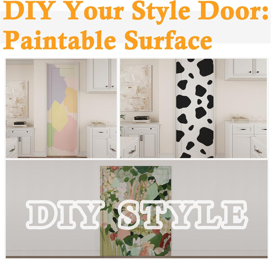 30"x80" CARB P2 Solid Core & Pre-Finished Thick SGCC Clear Glass Doors, Interior Door for Room, 10 Lite Glass Swing Shaker w/o Prehung Jamb, Single French Door Slab, Barn Wood Panel for Closet Doors