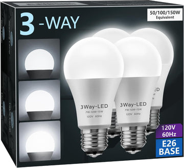 Light Bulbs 3 Way Light Bulbs 50 100 150W Equivalent 5000K