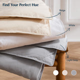 Lightweight Goose Feather Down Fiber Comforters King, Summer Duvet Insert, Ultra Soft, Breathable