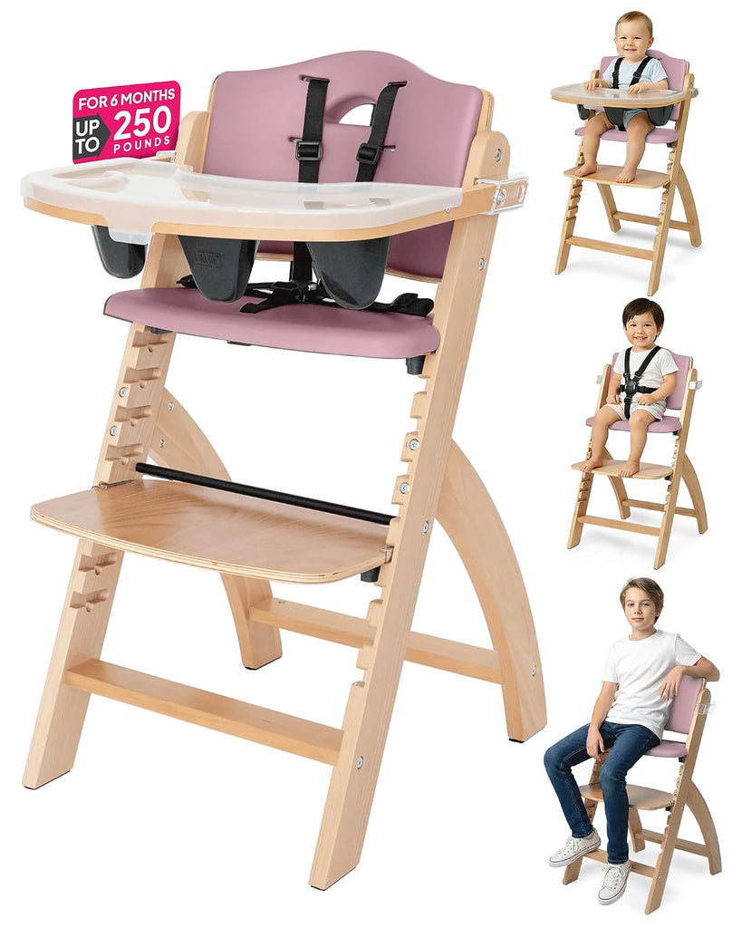 Beyond Junior Convertible Wooden High Chair with Removable Tray