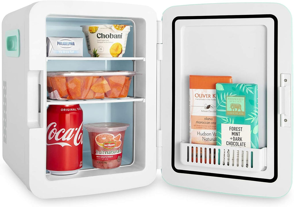 10L Mini Fridge for Bedroom - Car, Office Desk & College Dorm Room - 12V Portable Cooler & Warmer for Food, Drinks