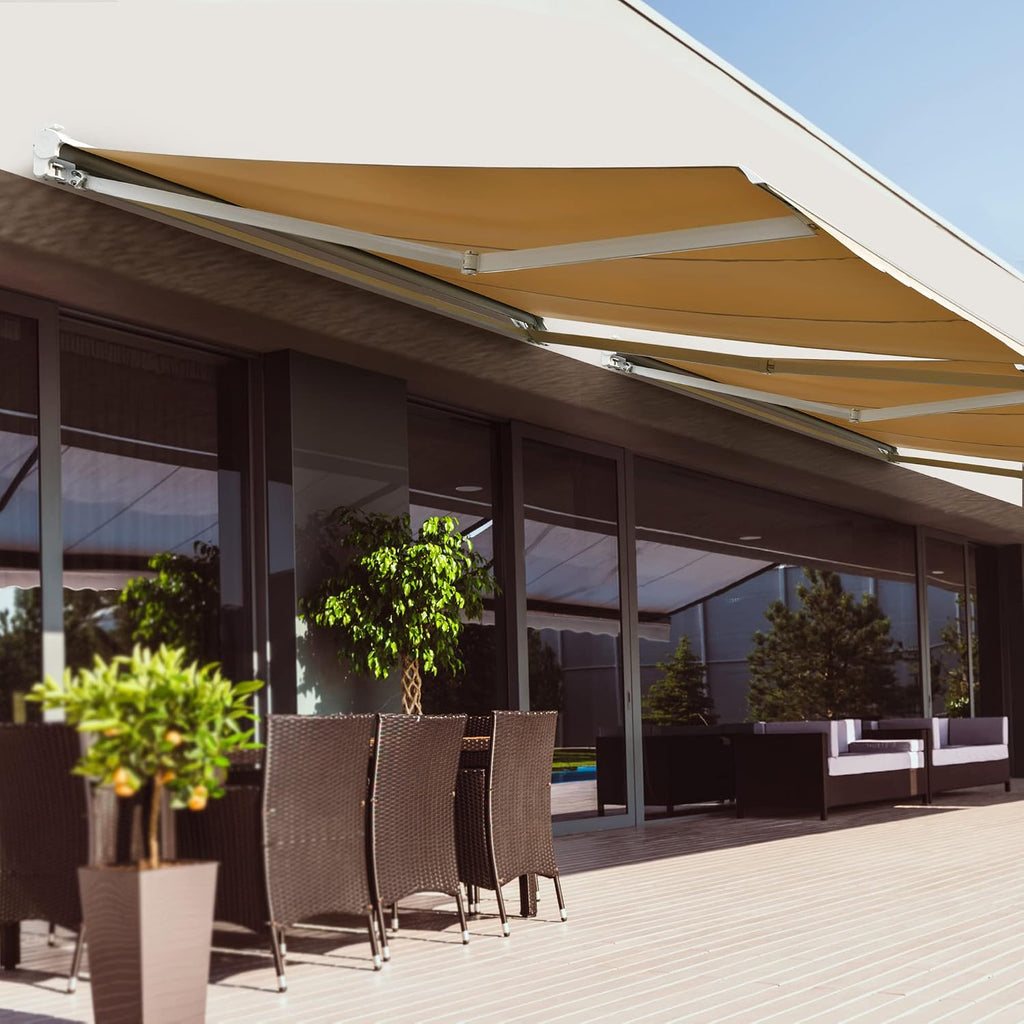 15'x10' Patio Awning Retractable, Fully Assembled Motorized Electric Commercial Grade - Quality 100% Dope-Dyed