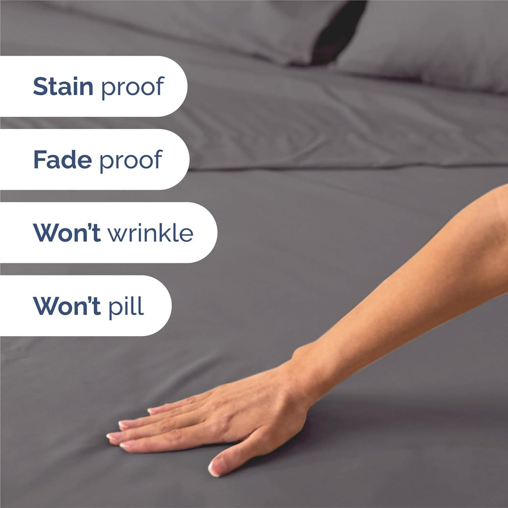 4 Piece Sheet Set - Comfy Breathable & Cooling Sheets - Hotel Luxury Bed Sheets for Women & Men - Deep Pockets