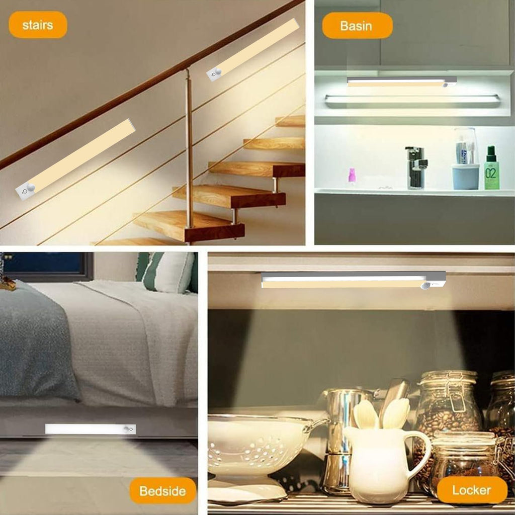 8Inch Under Cabinet Lighting Rechargeable with Charge Station, 12Pack