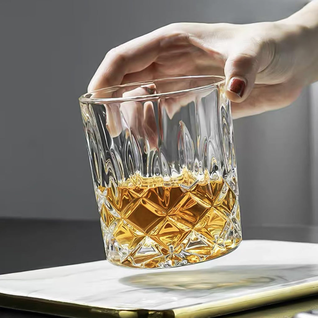 Whiskey Glasses Set of 6, 11 OZ Old-Fashioned, Rum & Scotch Glasses