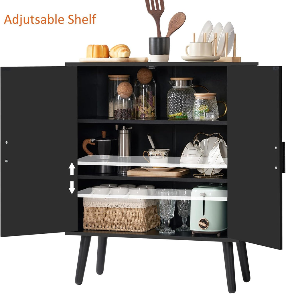 Storage Cabinet with 2 Shelves & Doors, Sideboard Buffet Cabinet with Storage, Entryway Cabinets