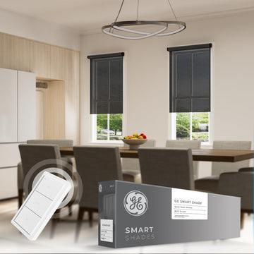 GE Smart Shade Motorized Roller, Translucent Grey, Custom Sized