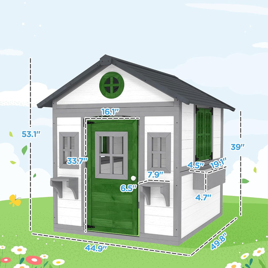 Outdoor Kids Cottage,Wooden Playhouse