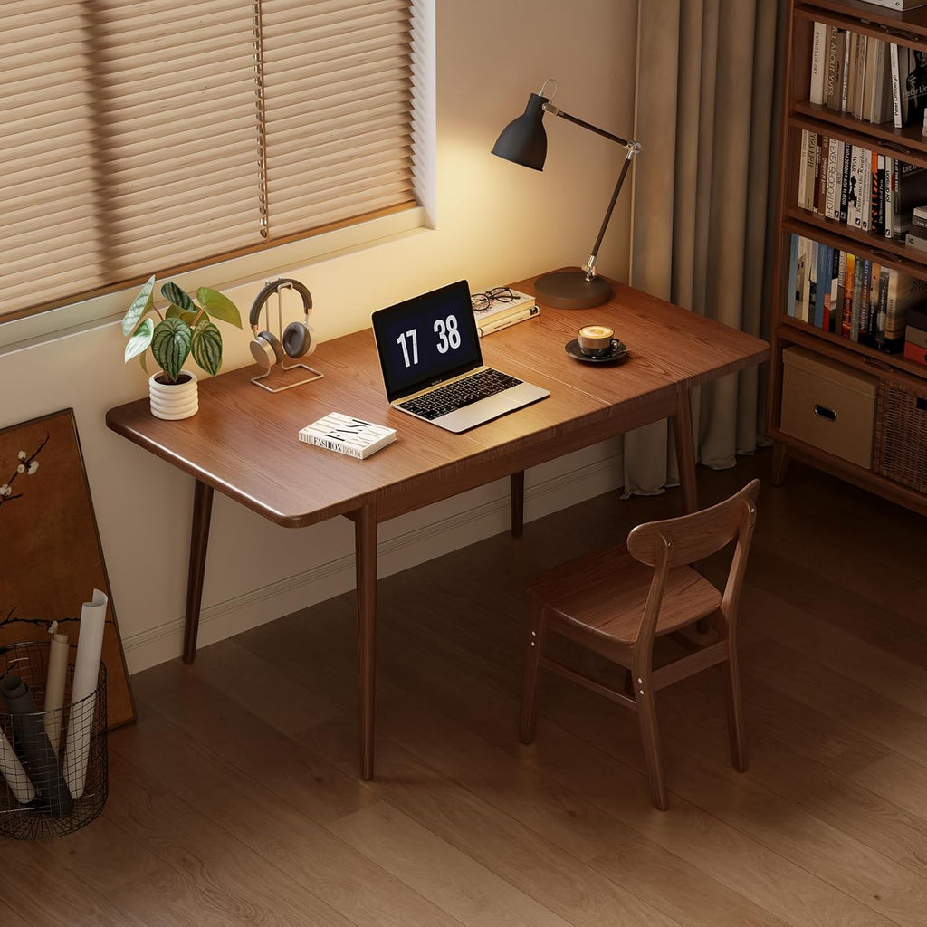 Solid Wood Extendable Dining Table for 4-8 People with Seamless Extension from 47.2 to 63 Inches, Easy Assembly