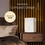 Dehumidifier 1,800 Sq Ft Wi-Fi (8 Pint MAX 24 Pint at 95°F, 90% RH) for Advanced Humidity & Moisture Control, Quiet