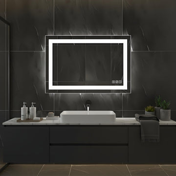 36x28inches Rectangle LED Bathroom Mirror