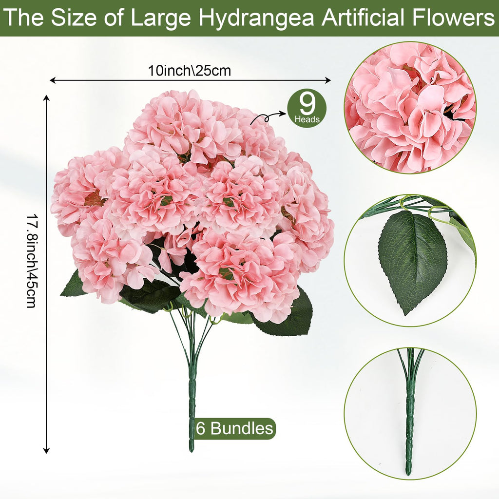 Blush Pink Artificial - 6 Bundles Large 54 Heads