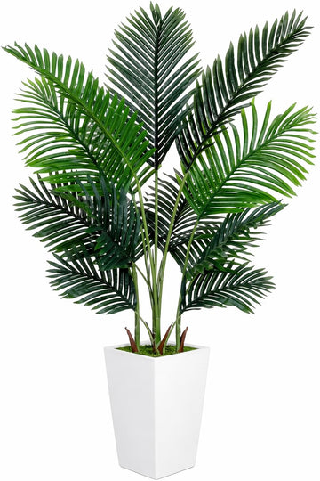Artificial Palm Tree 5FT, 59" Fake Palm Tree, Faux Tree w/Nursery Pot