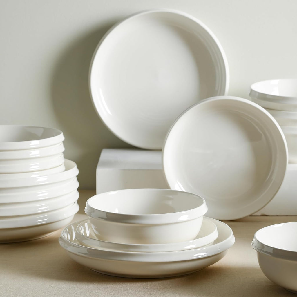 Verso 12-Piece Dinnerware Set Porcelain, White