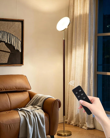 Wood Floor Lamp 30W 3000Lm Super Bright LED Wooden Floor Lamp