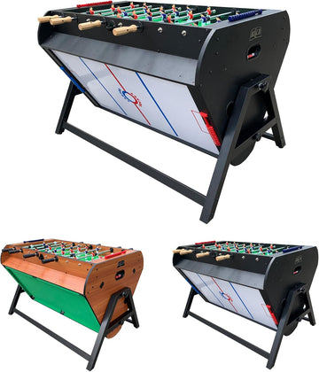 55″ Telescopic Rods 3-in-1 Swivel Multi Game Table - Foosball, Pool/Billiards & Air Hockey