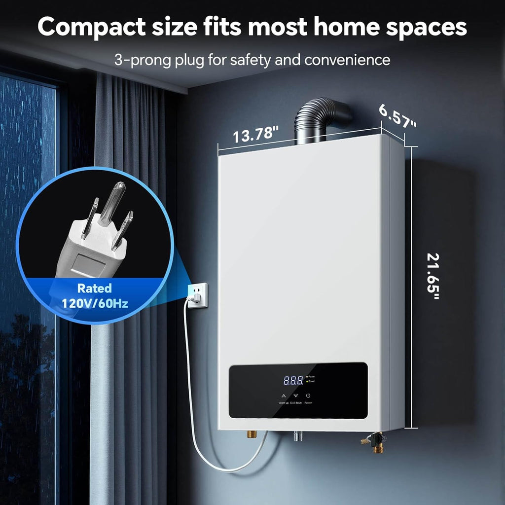 Natural Gas Tankless Water Heater, 4.75GPM 102, 000BTU Instant Hot Water Heater