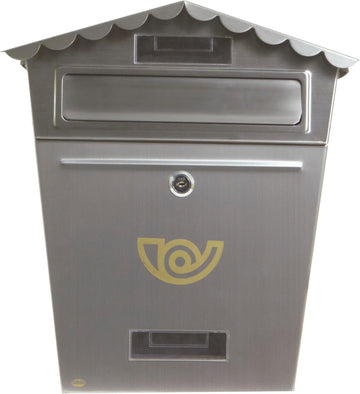 External Wall Mailbox - Compact size for DIN A4 - Lockable front opening - Stainless steel - Corrosion resistant
