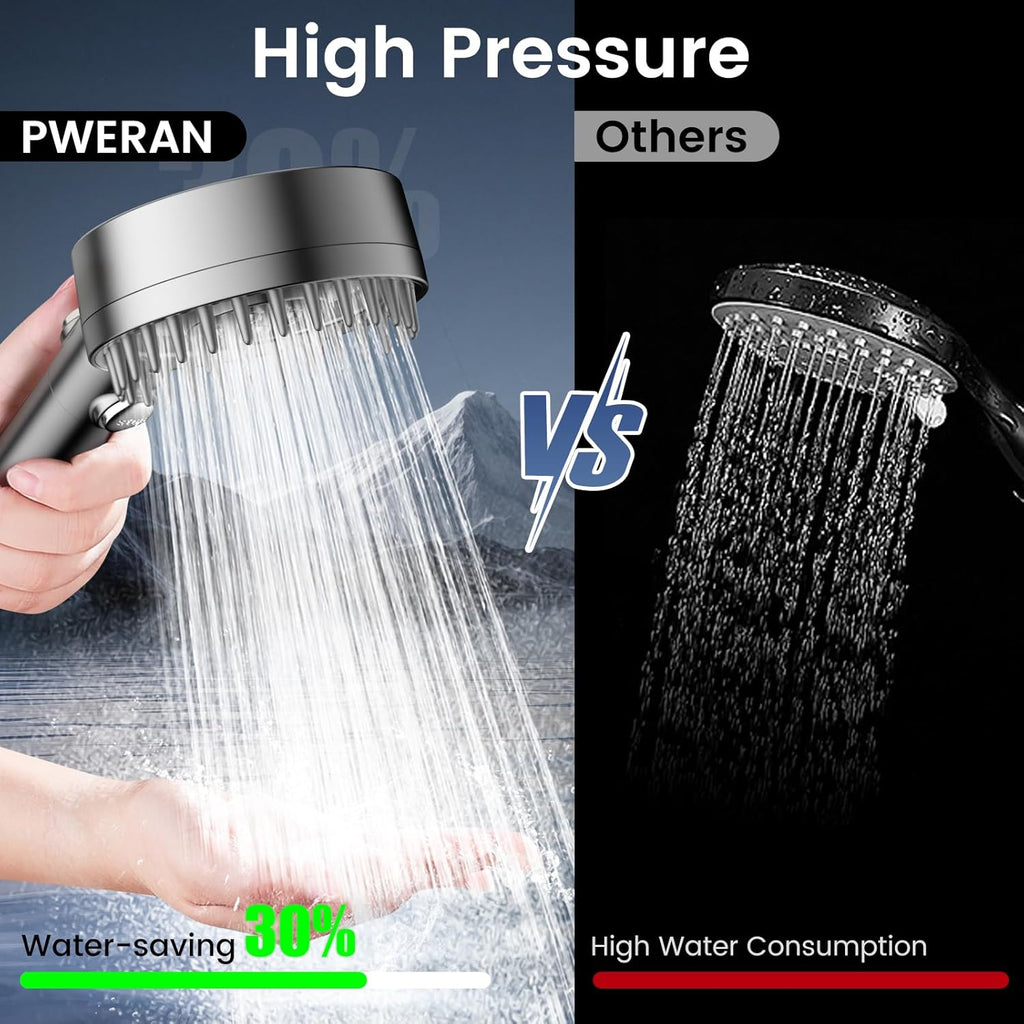 Filtered Shower Head with Handheld, High Pressure 4 Spray Mode Showerhead with Filters