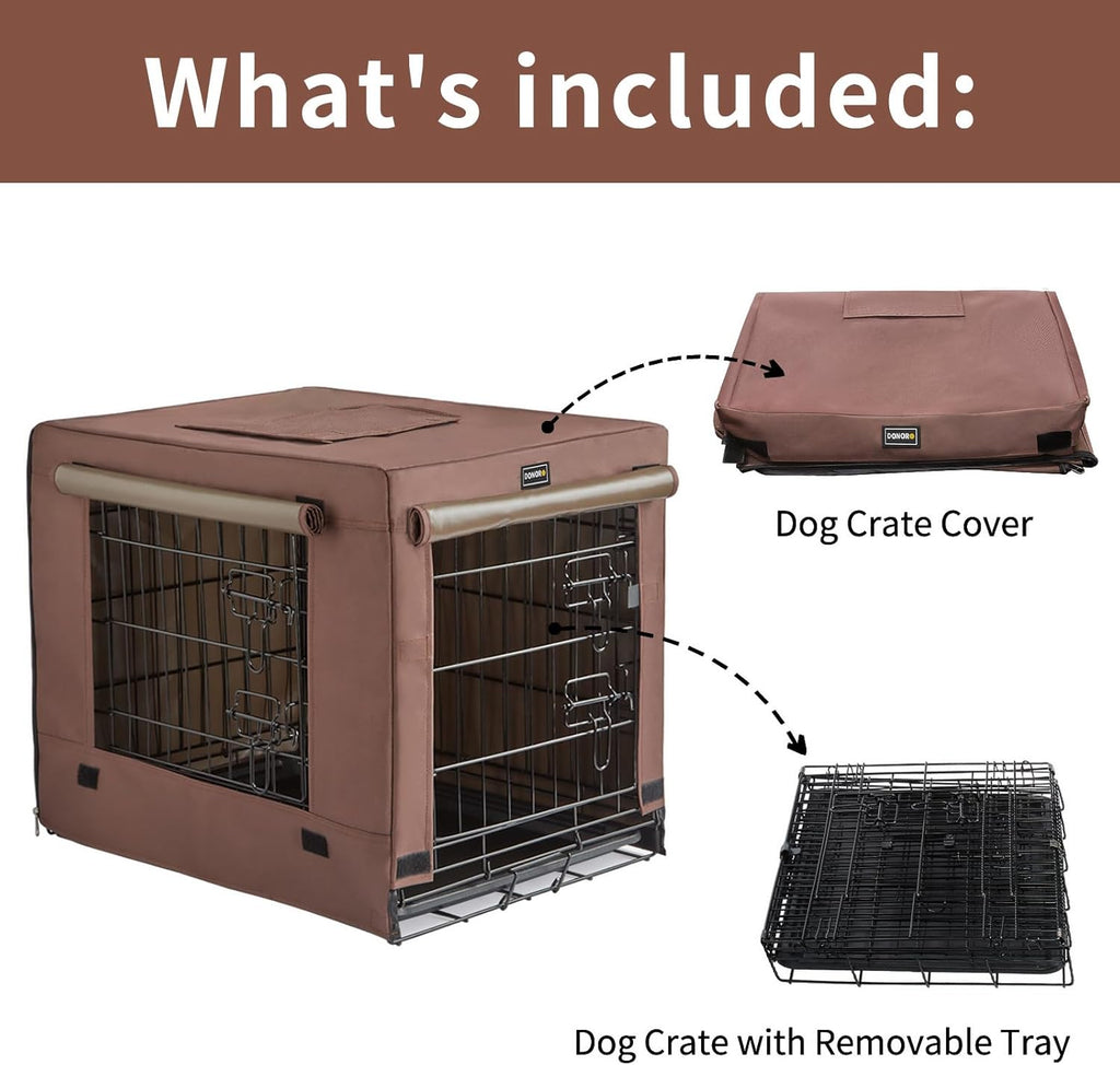 Dog Crates for Small Medium Size Dogs Indoor Double Door Dog Kennels & Houses for Puppy and Cats