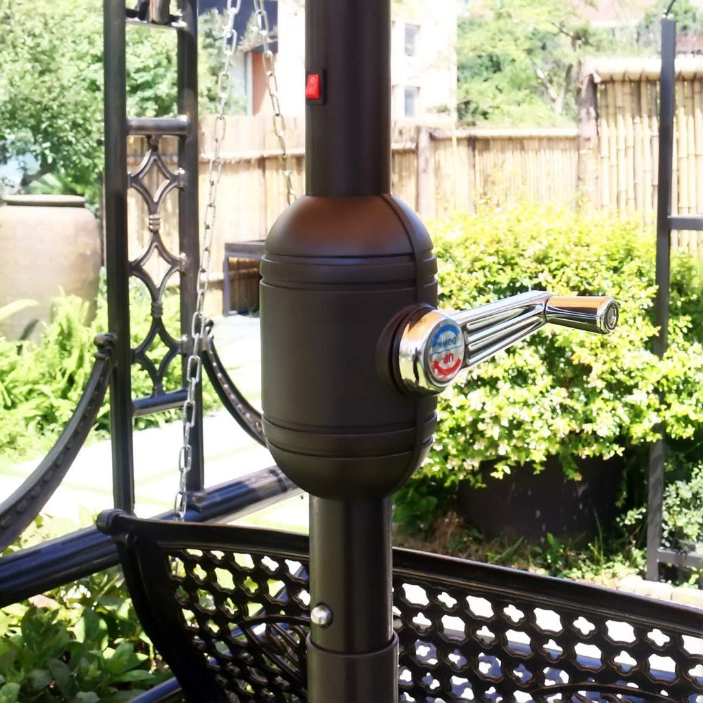 9Ft Patio Umbrella Outdoor Table Umbrella with 8 Sturdy Ribs (Navy Blue)