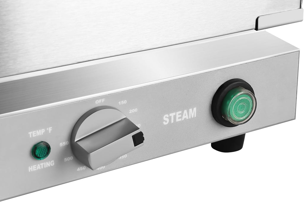 23 in. Commercial Countertop Convection Oven for Half-Size Pans with 4 Racks 2800W of Power and Steam Injection, 240V
