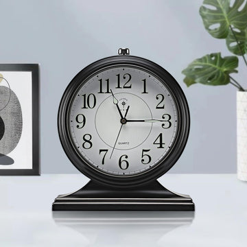 10-inch Vintage Mantel Desk Clock, Silent Desk Clock Décor, Easy to Read Larege Retro Mantel Clocks for Fireplace