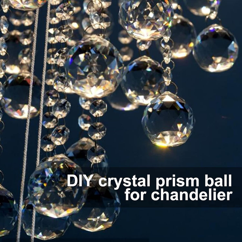 2 Pack Crystal Ball Prism Sun Shine Catcher Rainbow Pendants Maker, Hanging Crystals Prisms for Windows