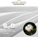 Luxurious Feather and Down Comforter Duvet Insert Twin, 100% Cotton Cover, Hotel Collection Quilts, 
