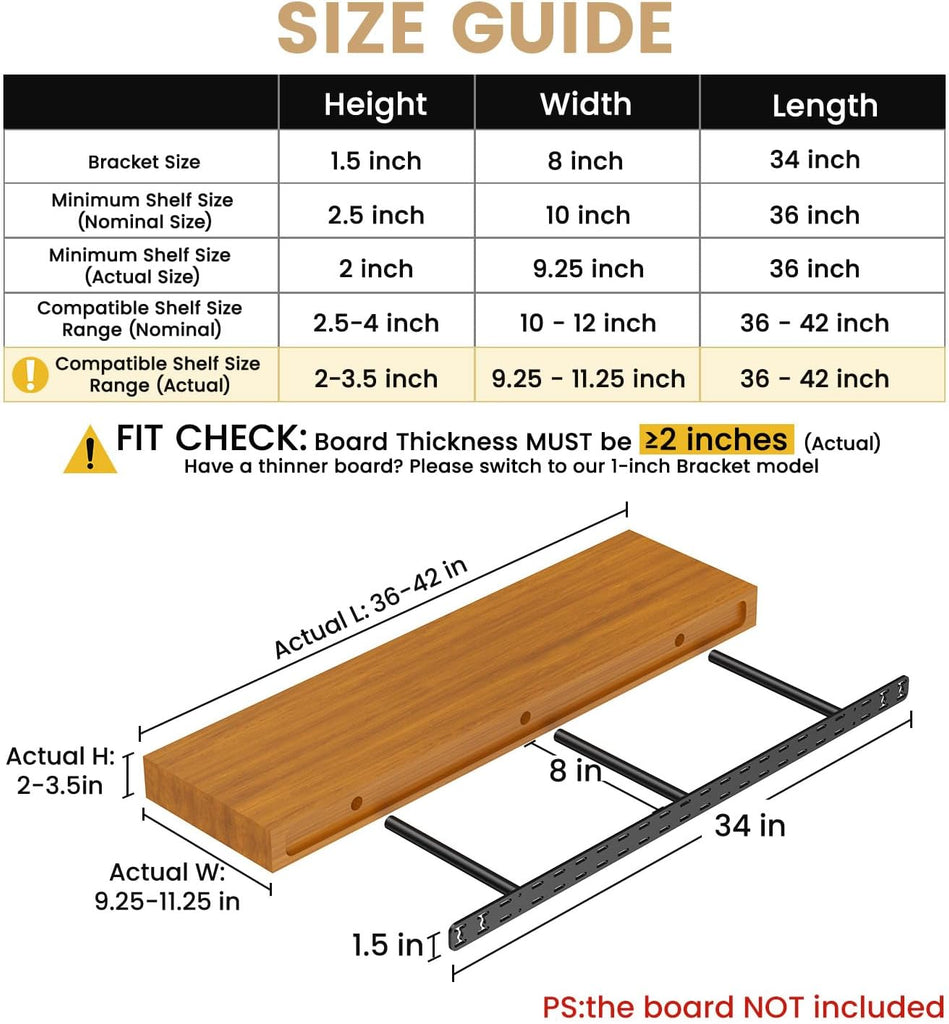 1pc Floating Shelf Hardware Heavy Duty Hidden Shelf Brackets Support,Wall Mounting Invisible Floating Shelves Bracket