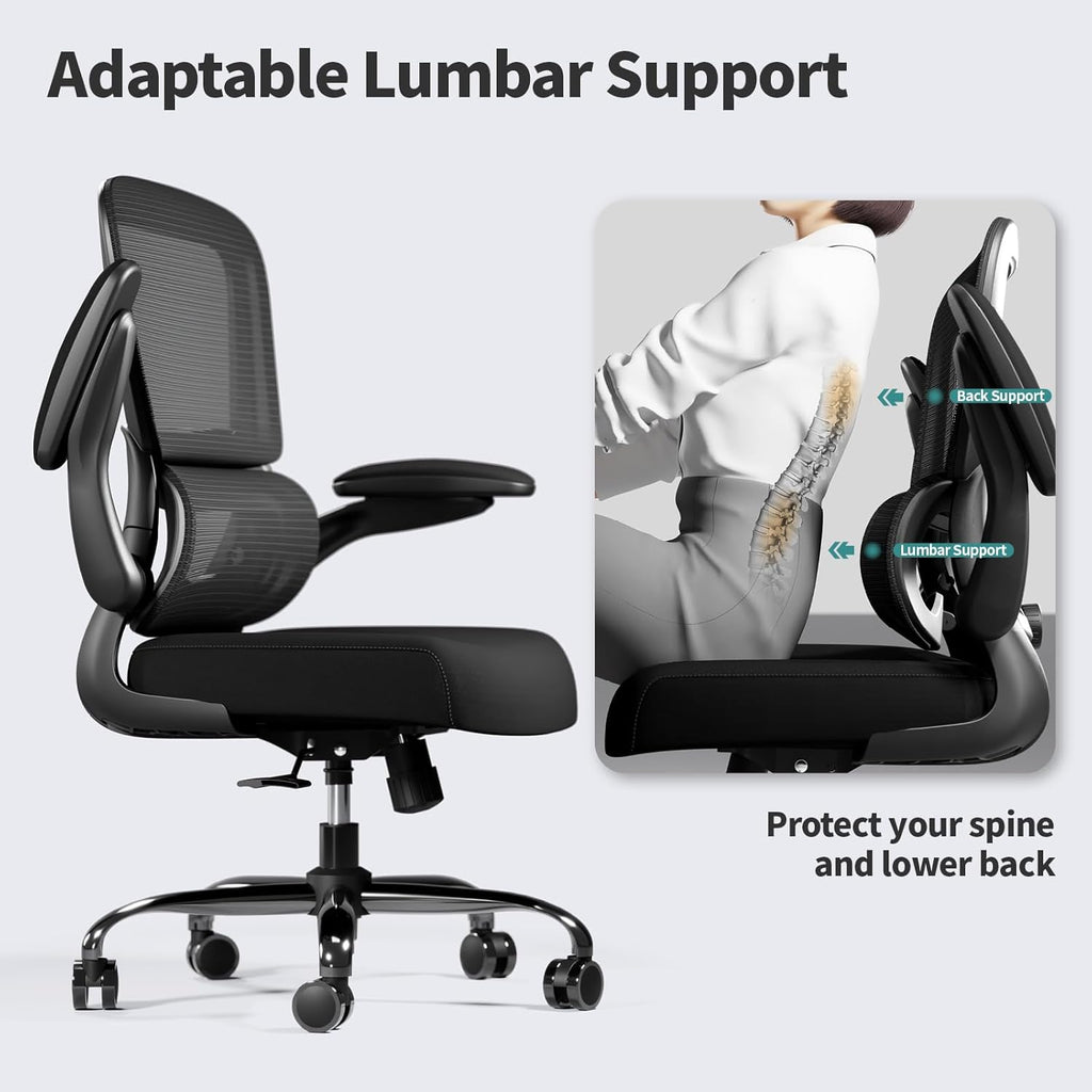 Ergonomic Desk Chair with Adjustable Lumbar Support, Mesh Computer Chair, Executive Chairs for Home Office