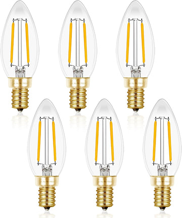 Candelabra Light Bulbs 25W Eq, Dimmable 2700K, E12 LED Bulb, 6PCS