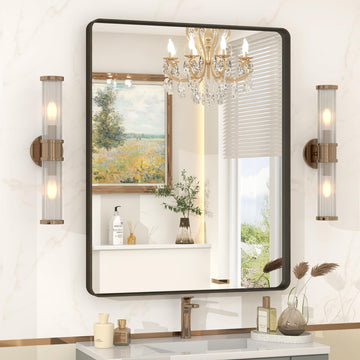 22x30 Inch Bronze Framed Bathroom Mirror