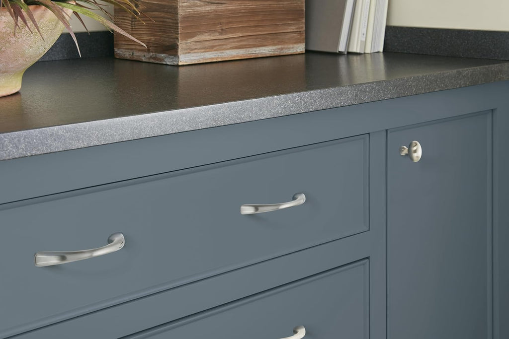 | Cabinet Knob | Satin Nickel | 1-3/8 inch (35 mm) Length | Vaile | 10 Pack | Drawer Knob | Cabinet Hardware