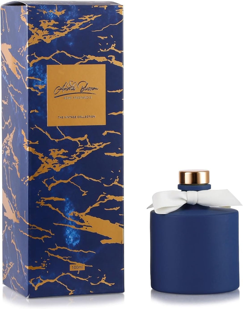 Vintage Collection Home Fragrance Diffuser Set, 100ml, Luxury Marble Design (Stone)