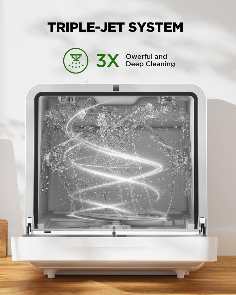 Portable Countertop Dishwasher with App Control