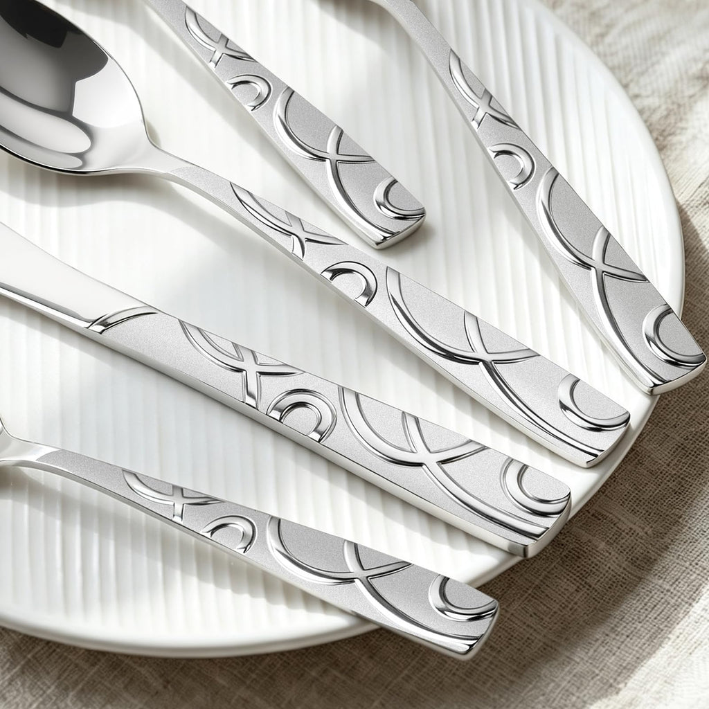 Silverware Set for 12, 60 Piece Stainless Steel Flatware Set