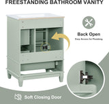 Harper & Bright Designs 24" Bathroom Vanity with Sink