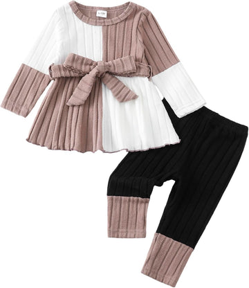 Toddler Baby Girl Clothes Fall Winter Outfit Soft Pants Sets 6M