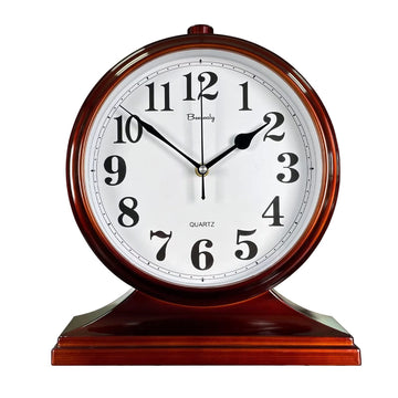Desk Clock for Table Decor, Retro Mantel Clock Battery Operated for Fireplace Mantel, Living