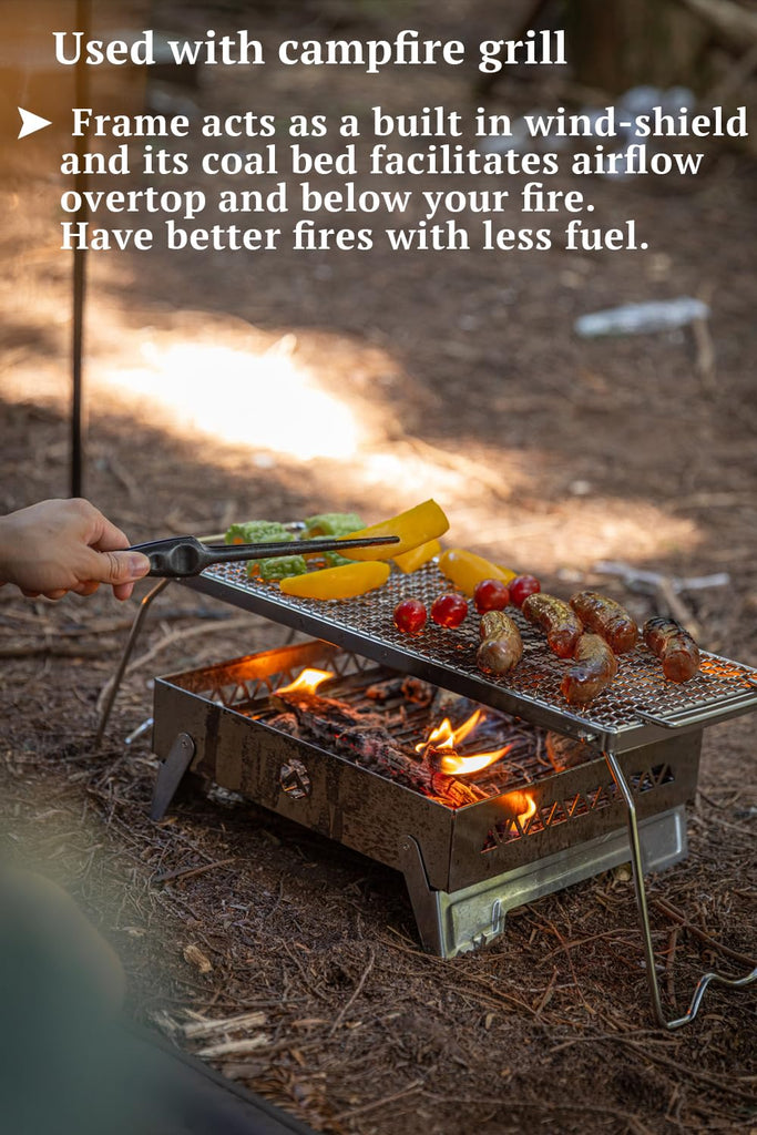 Portable Fire Pit 12 Inch Stainless Steel Campfire Base