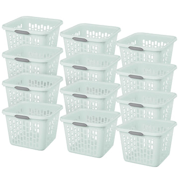 Basket, Plastic Clothes Hamper, 12-Pack