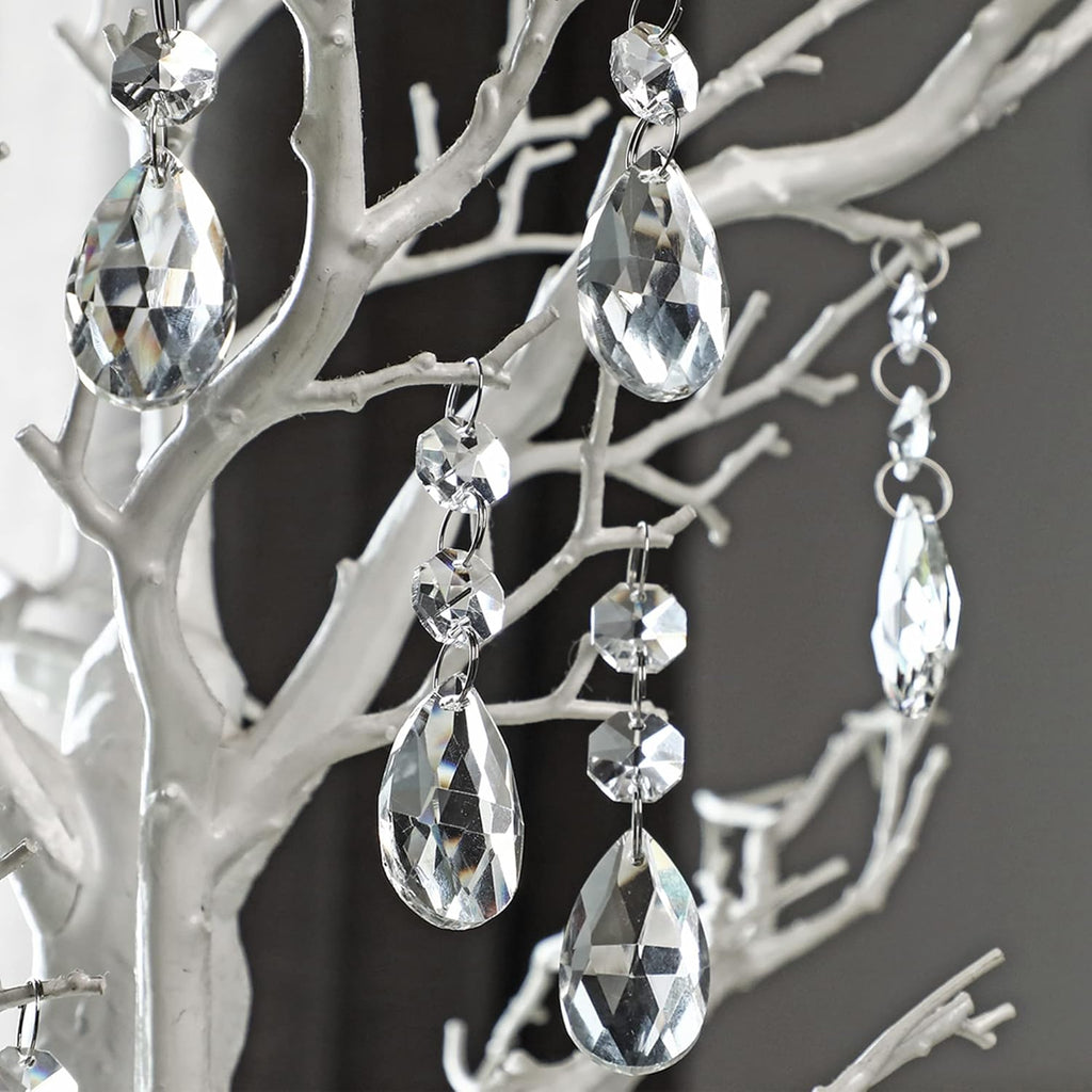 20 Pcs Teardrop Crystal Chandelier Pendants Beads Decor - Teardrop Chandelier Crystal Glass Pendants Beads 20 Pcs Set