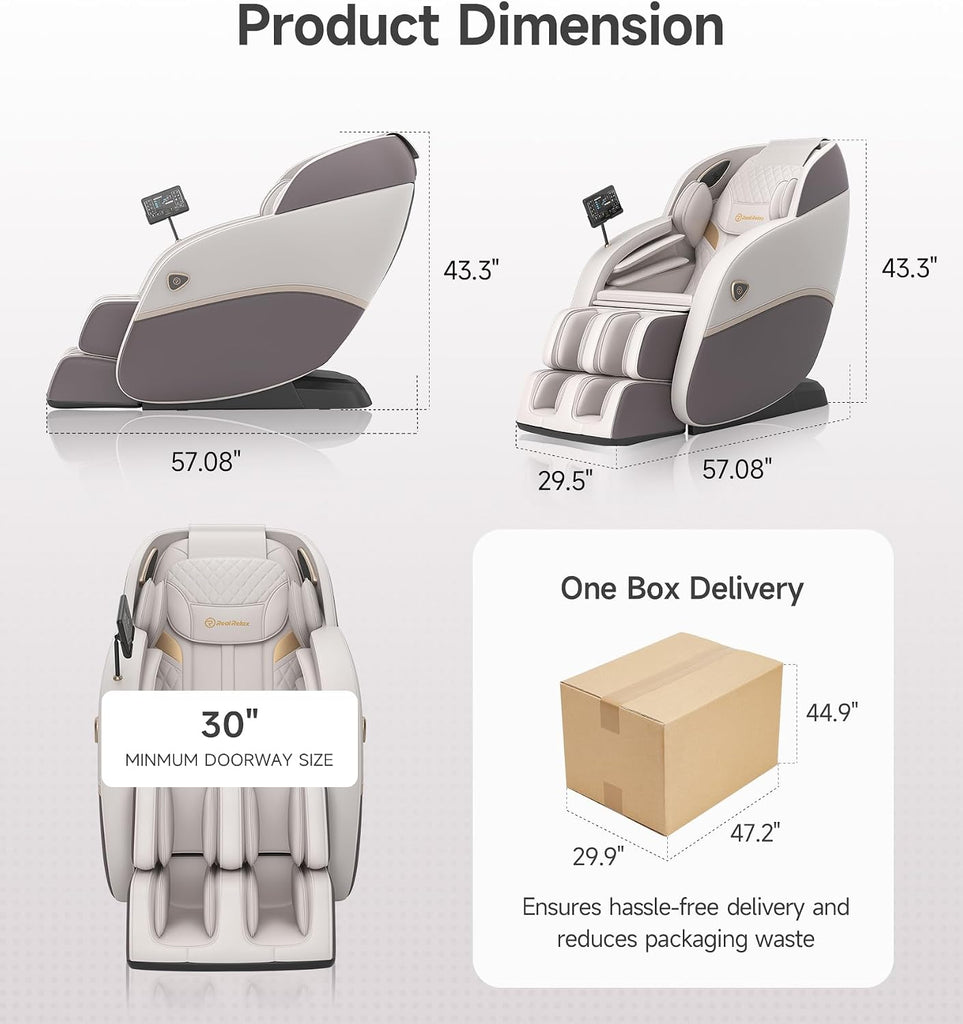 3D Massage Chair Full Body SL-Track Recliner Favor-22 | 16 Auto Modes, 4 Massage Techniques, Voice Broadcast, Body