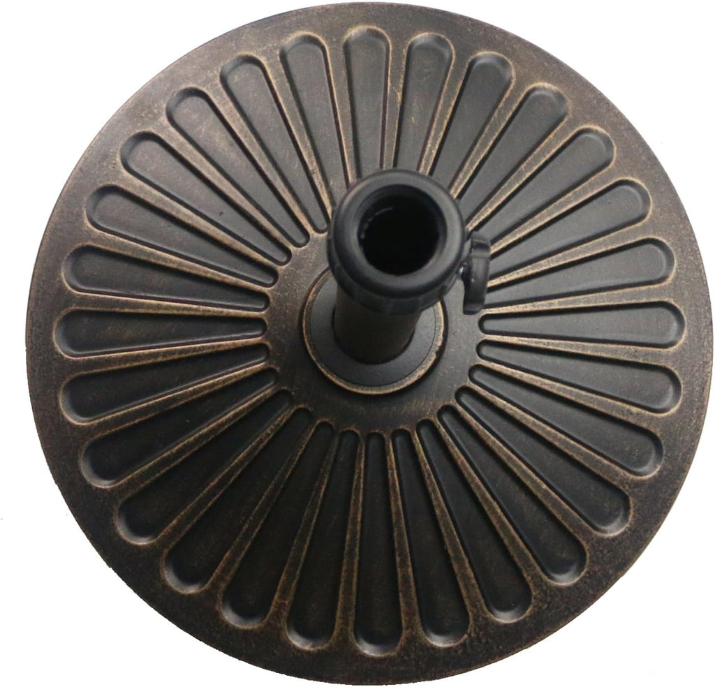 18" 30.2-lbs Heavy Duty Round Antiqued Umbrella Base - Bronze